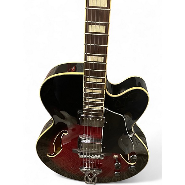 Used Ibanez AF75 Black Cherry Hollow Body Electric Guitar