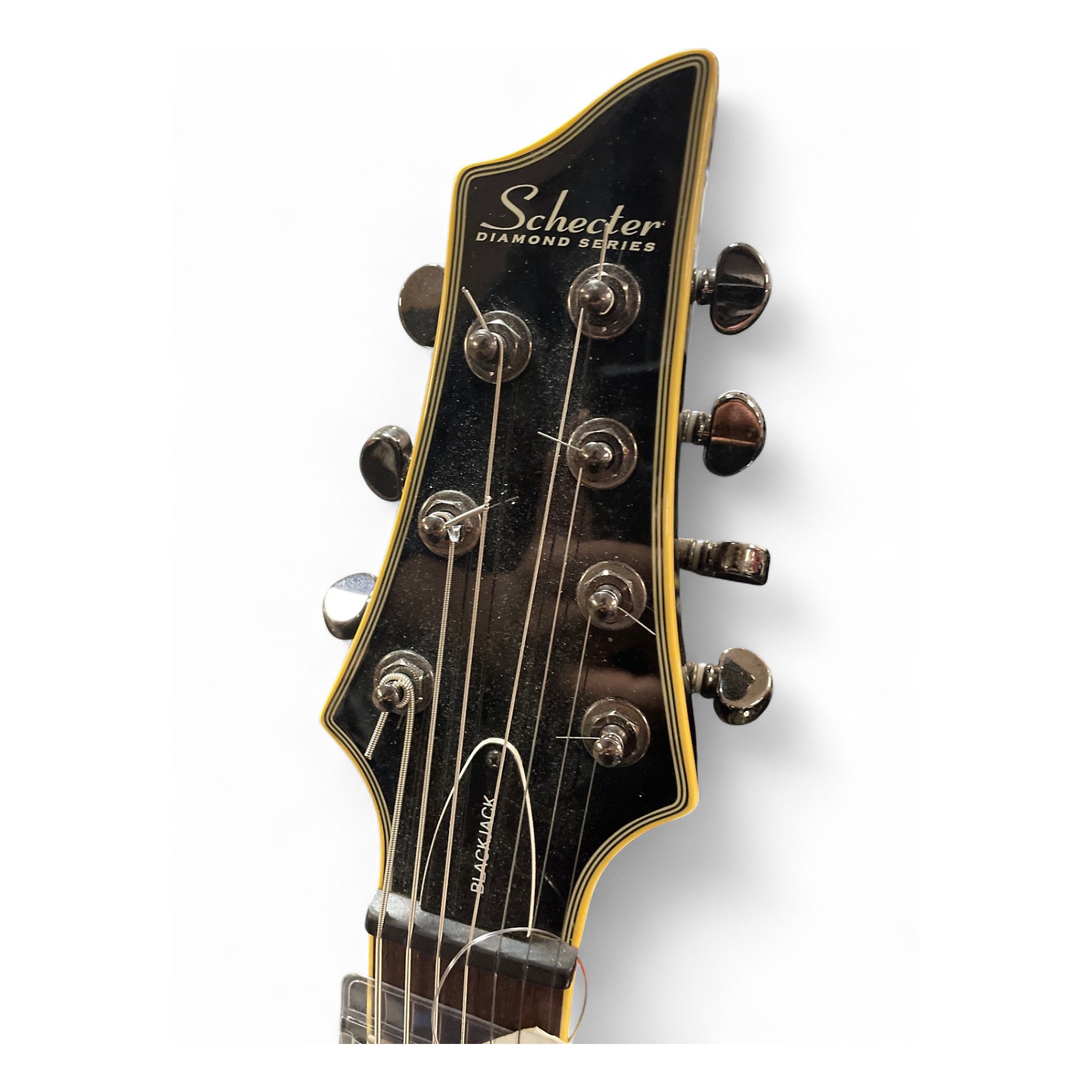 Used Schecter Guitar Research Blackjack C7 Black Solid Body