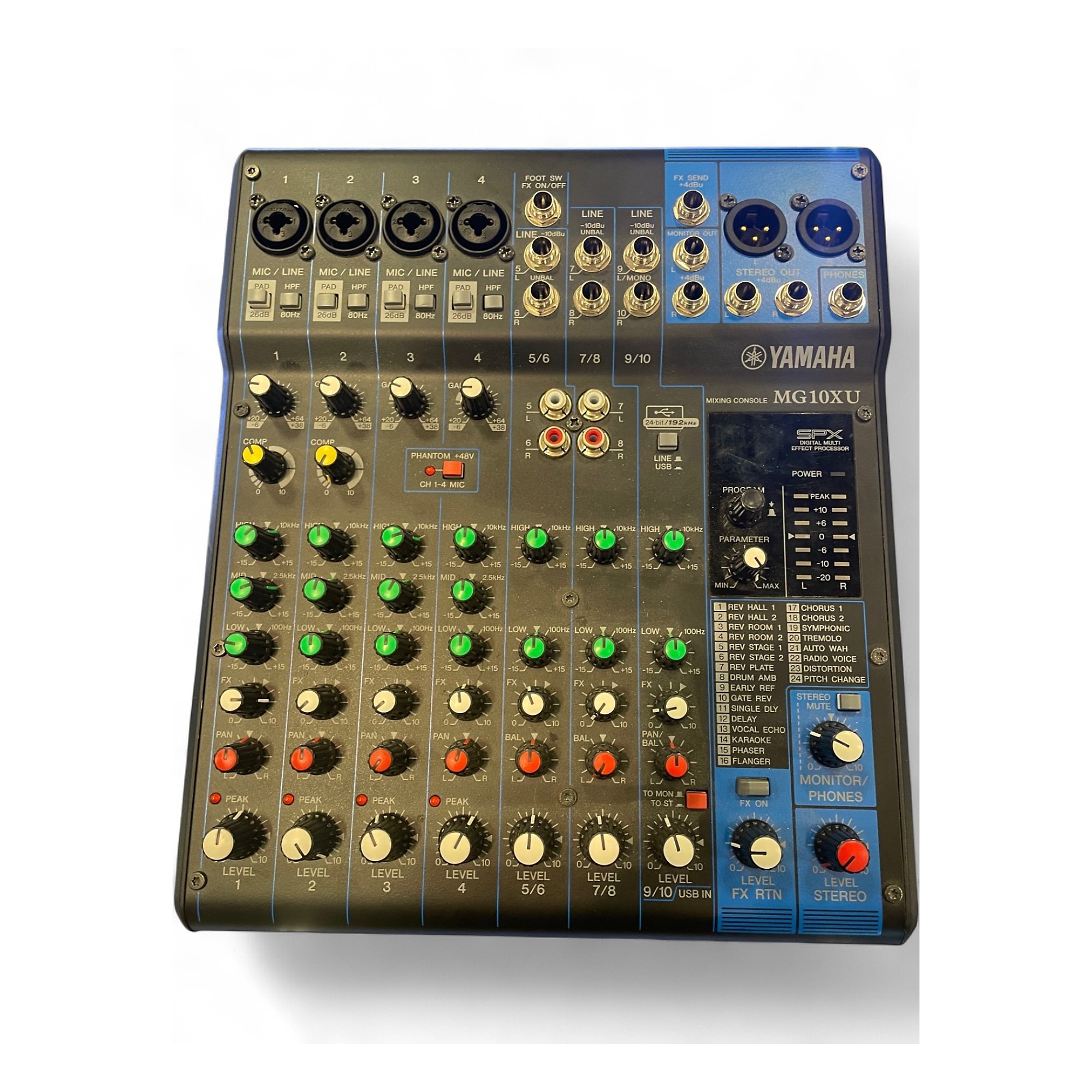 Used Yamaha MG10XU 10 Channel Mixer with Effects Unpowered