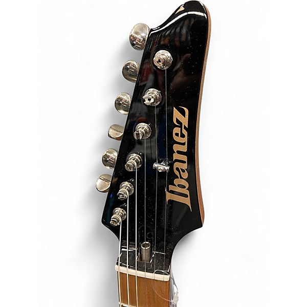 Used Ibanez flat v josh smith signature Black Solid Body Electric Guitar