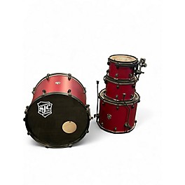 Used SJC Drums 4 Piece PATHFINDER FIRECRACKER RED Drum Kit
