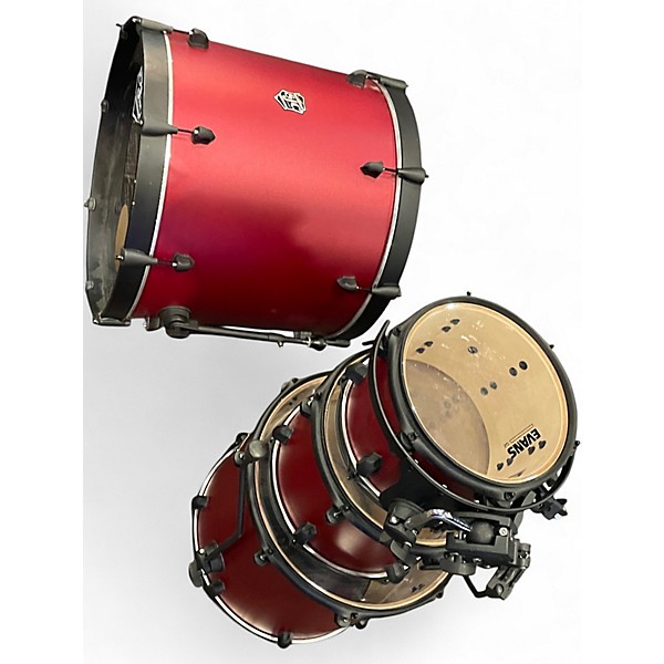 Used SJC Drums 4 Piece PATHFINDER FIRECRACKER RED Drum Kit