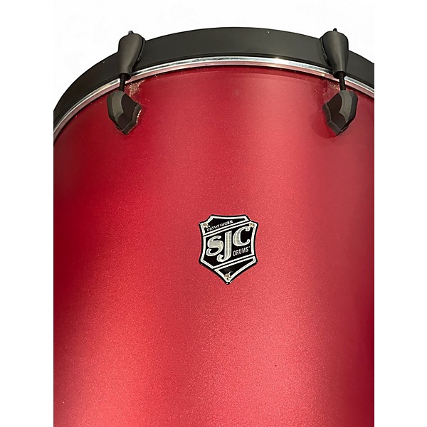 Used SJC Drums 4 Piece PATHFINDER FIRECRACKER RED Drum Kit