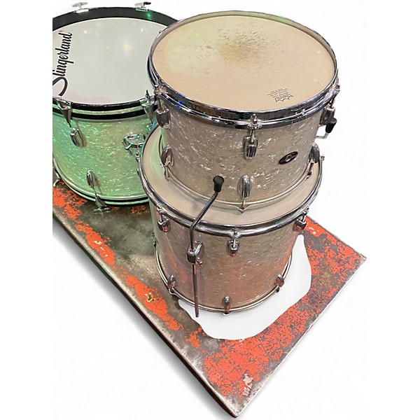 Used Slingerland 3 Piece SHELL PACK PEARL Drum Kit