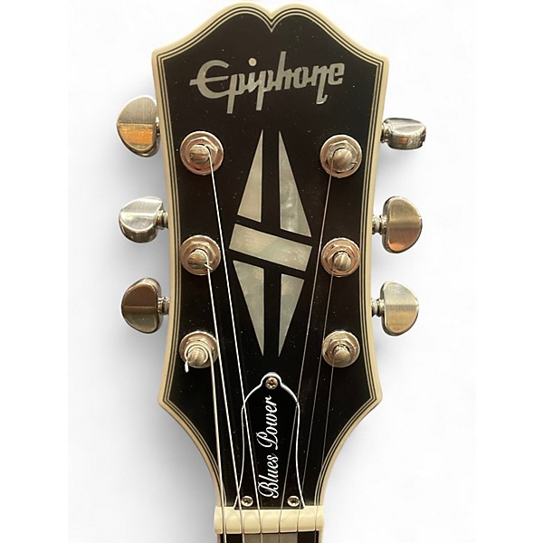 Used Epiphone Jared James Nichols "Blues Power" Les Paul Custom Ice Blue Metallic Solid Body Electric Guitar