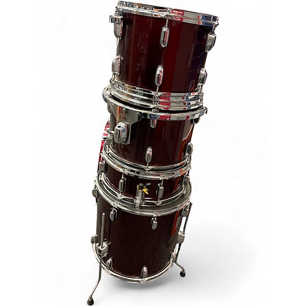 Used Premier 5 Piece CABRIA 5-PIECE RED Drum Kit