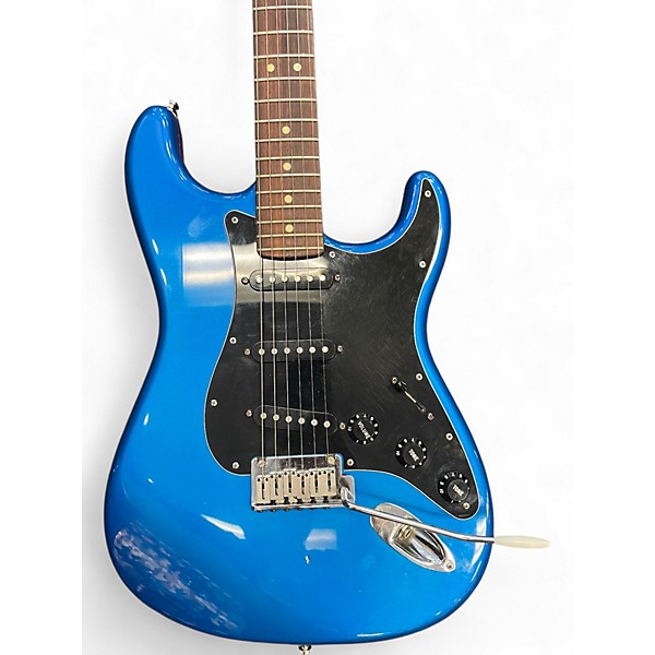 Used 2000s Fender American Standard Stratocaster Chrome Blue Solid Body Electric Guitar