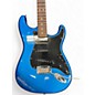 Used 2000s Fender American Standard Stratocaster Chrome Blue Solid Body Electric Guitar