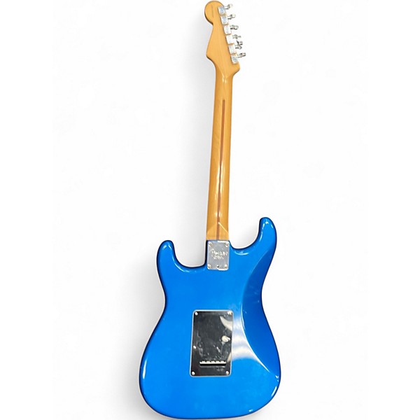 Used 2000s Fender American Standard Stratocaster Chrome Blue Solid Body Electric Guitar