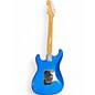 Used 2000s Fender American Standard Stratocaster Chrome Blue Solid Body Electric Guitar