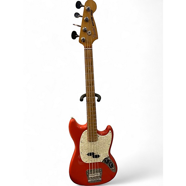 Used Fender Vintera 60s Mustang Bass Fiesta Red Electric Bass Guitar