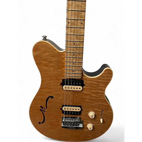Used Ernie Ball Music Man Axis Super Sport Semi Hollow Natural Hollow Body Electric Guitar