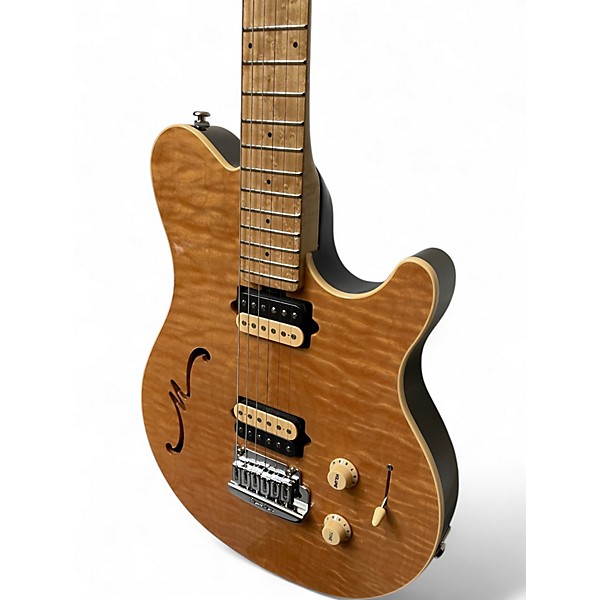 Used Ernie Ball Music Man Axis Super Sport Semi Hollow Natural Hollow Body Electric Guitar