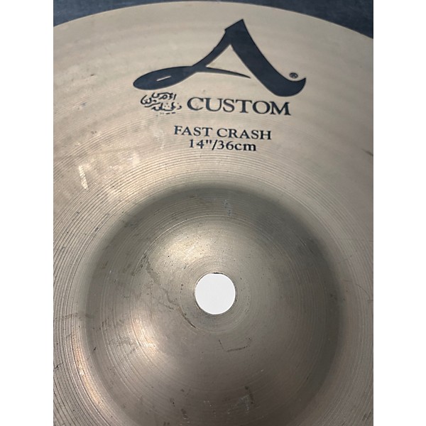 Used Zildjian 14in A Custom Fast Crash Cymbal
