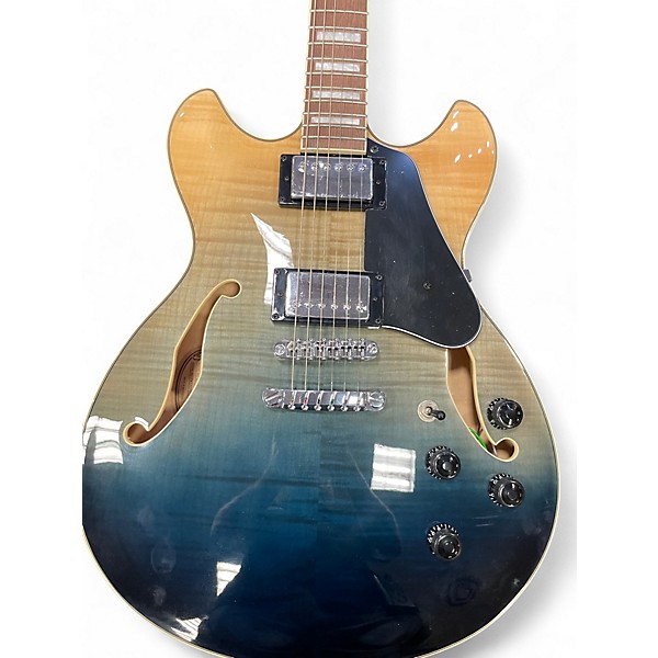 Used Ibanez AS73FM TRANSPARENT INDIGO FADE Hollow Body Electric Guitar