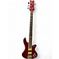 Used Schecter Guitar Research Stiletto Studio 5 String Satin Red Electric Bass Guitar thumbnail
