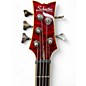 Used Schecter Guitar Research Stiletto Studio 5 String Satin Red Electric Bass Guitar