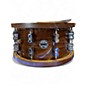 Used PDP by DW 14in Dark Stain Maple and Walnut Snare with Walnut Hoops Dark Stain Maple Drum thumbnail