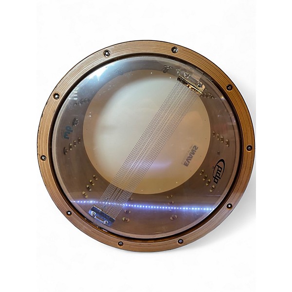 Used PDP by DW 14in Dark Stain Maple and Walnut Snare with Walnut Hoops Dark Stain Maple Drum