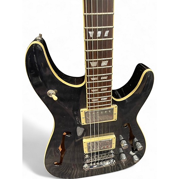 Used Schecter Guitar Research C-1/EA TRANSLUSCENT GRAY Hollow Body Electric Guitar