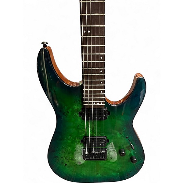 Used Schecter Guitar Research C6 Pro Green Solid Body Electric Guitar