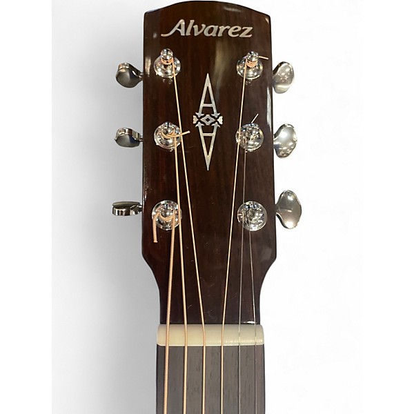 Used Alvarez MD60e Herringbone Natural Acoustic Electric Guitar