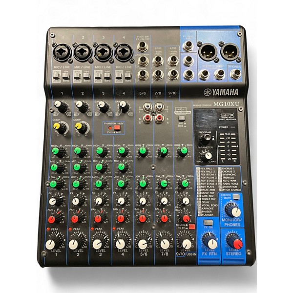 Used Yamaha MG10XU 10 Channel Mixer with Effects Unpowered Mixer