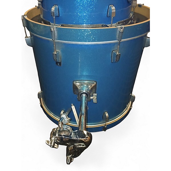 Used Ludwig 5 Piece Element Evolution Blue Sparkle Drum Kit