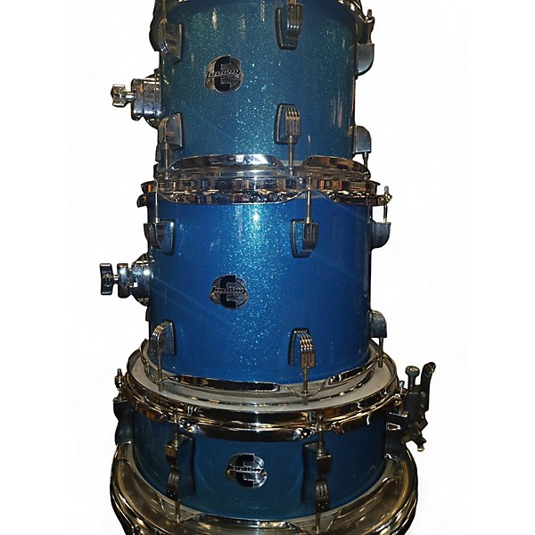 Used Ludwig 5 Piece Element Evolution Blue Sparkle Drum Kit