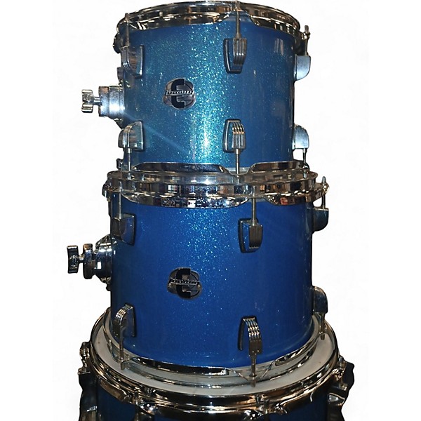 Used Ludwig 5 Piece Element Evolution Blue Sparkle Drum Kit