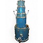 Used Ludwig 5 Piece Element Evolution Blue Sparkle Drum Kit