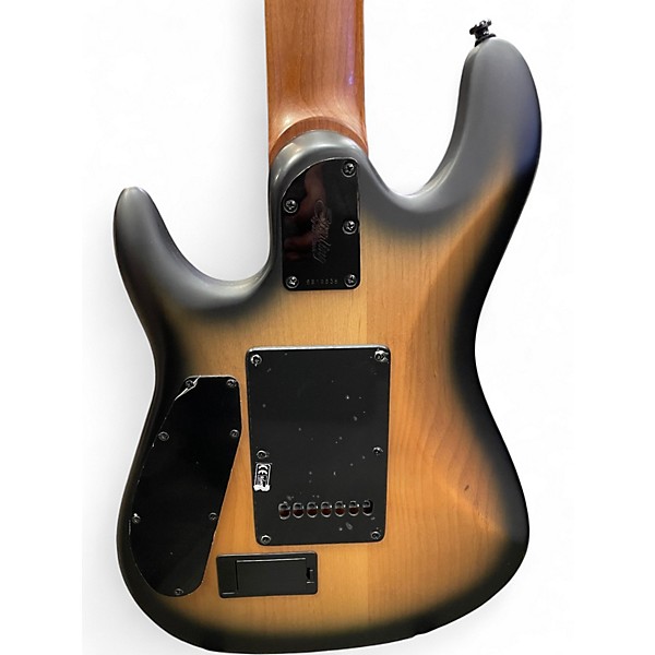 Used Sterling by Music Man JASON RICHARDSON CUTLASS 7 STRING NATURAL BURL Solid Body Electric Guitar