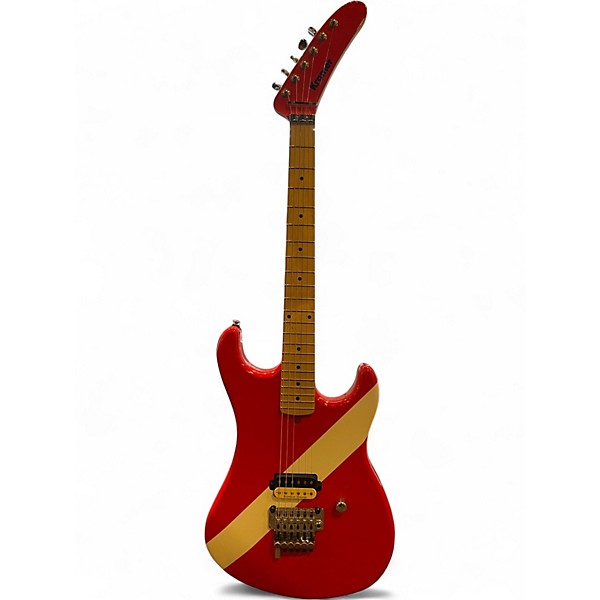 Used Kramer The 84 Baretta red with stripe Solid Body Electric Guitar