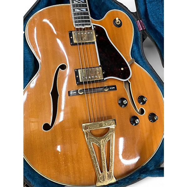 Vintage 1977 Gibson Super 400 Natural Hollow Body Electric Guitar