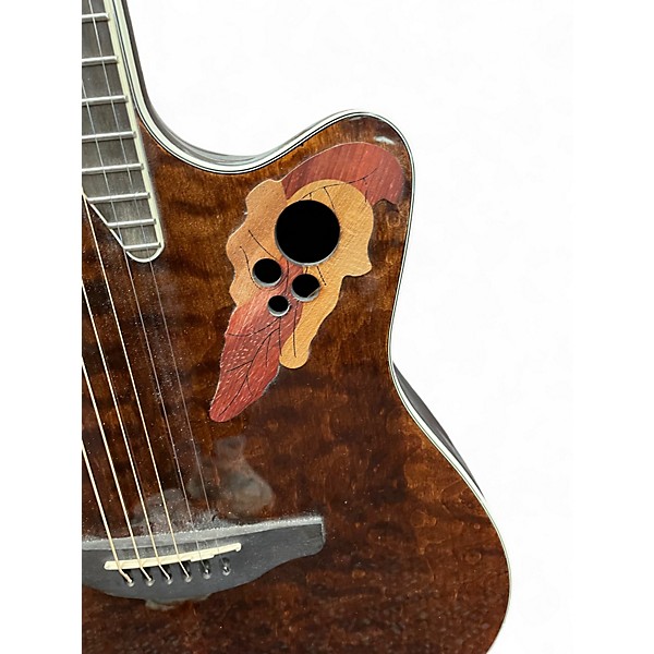ギター OVATION CE48P TIGER EYE Celebrity Ovation CE48P Celebrity Series Elite Plus Super Shallow