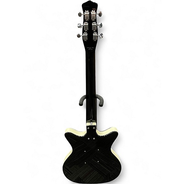 Used Dan Electro NOS+ Black and White Solid Body Electric Guitar