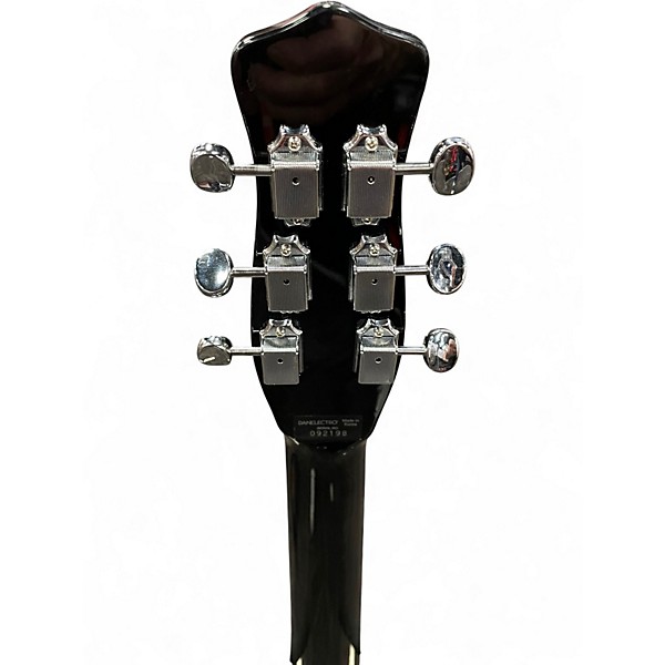 Used Dan Electro NOS+ Black and White Solid Body Electric Guitar