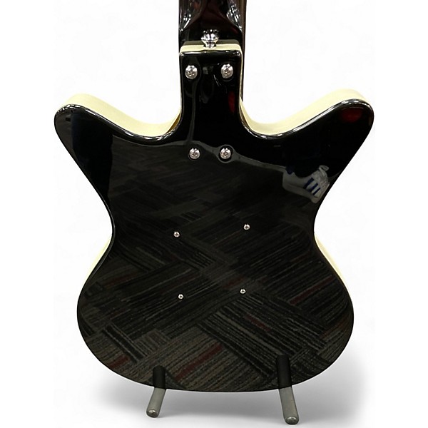 Used Dan Electro NOS+ Black and White Solid Body Electric Guitar