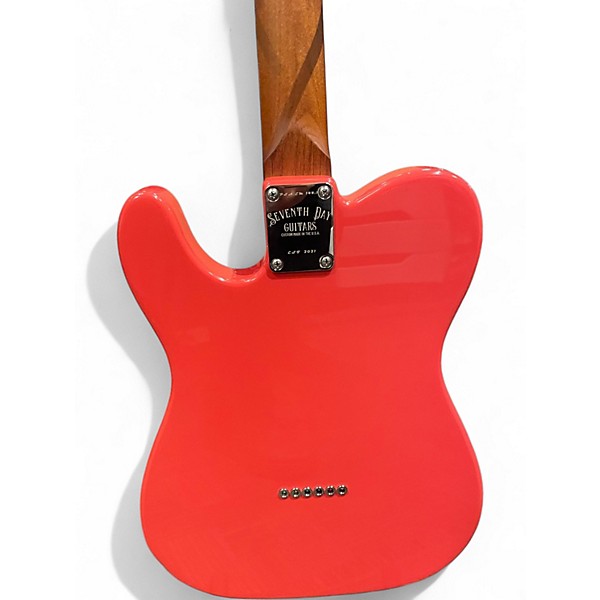 Used Seventh Day Guitars Telecaster Style Salmon Solid Body Electric Guitar