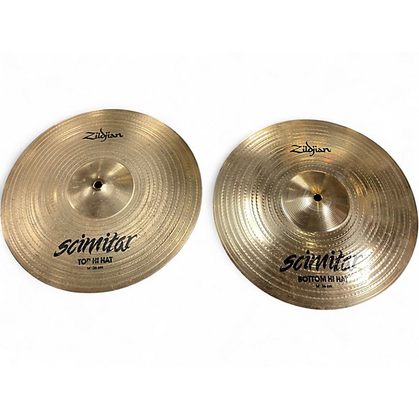 Used Zildjian 14in Scimitar Hi Hat Pair Cymbal