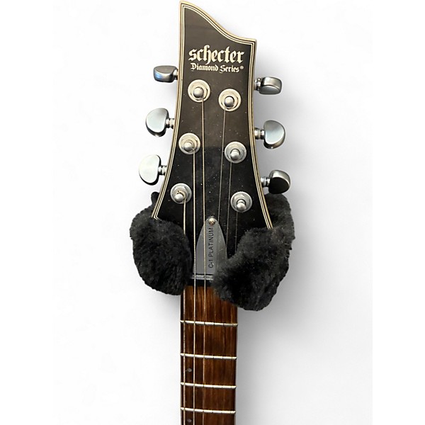 Used Schecter Guitar Research C1 Platinum Trans Black Solid Body Electric Guitar