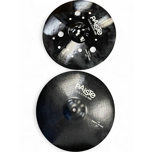 Used Paiste 15in Color Sound 900 Heavy Bottom Hi-Hat Pair Cymbal