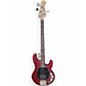 Used Sterling by Music Man Sub 4 Maroon Electric Bass Guitar thumbnail