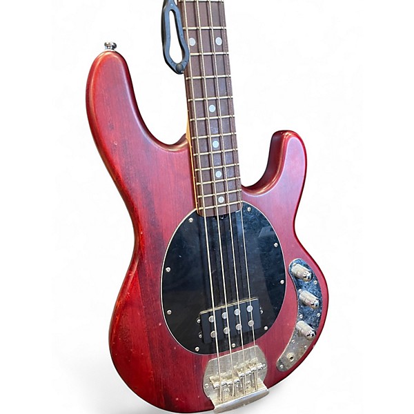 Used Sterling by Music Man Sub 4 Maroon Electric Bass Guitar