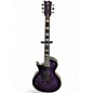 Used ESP LTD EC100QM LEFT HANDED SEE THRU PURPLE Solid Body Electric Guitar thumbnail