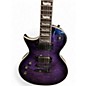 Used ESP LTD EC100QM LEFT HANDED SEE THRU PURPLE Solid Body Electric Guitar
