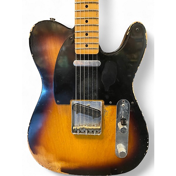 Used 2008 Fender 1950's Heavy Relic Telecaster Sunburst Solid Body Electric Guitar