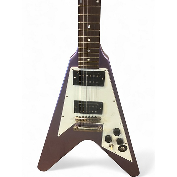 Used Epiphone Kirk Hammett 1979 Flying V Purple Metallic Solid Body Electric Guitar