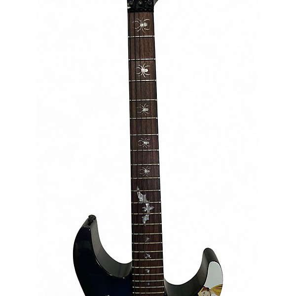 Used 2016 ESP LTD Kirk Hammett Signature White Zombie Custom Graphic Solid Body Electric Guitar