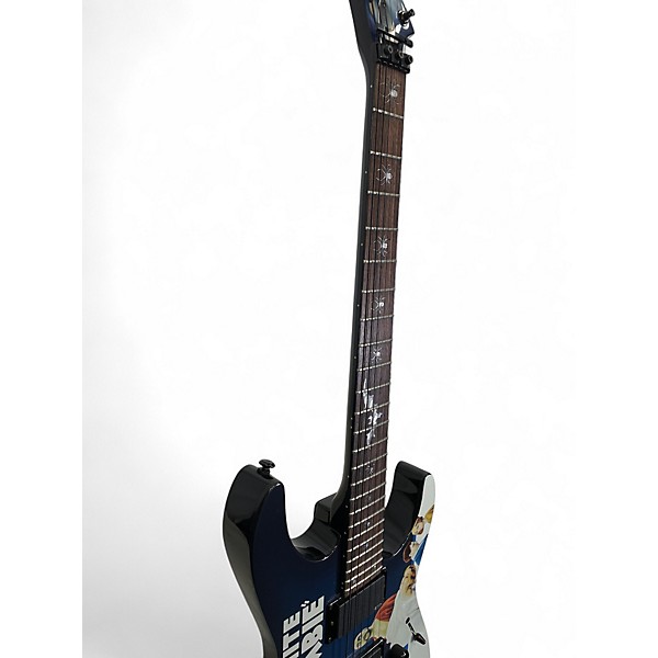 Used 2016 ESP LTD Kirk Hammett Signature White Zombie Custom Graphic Solid Body Electric Guitar